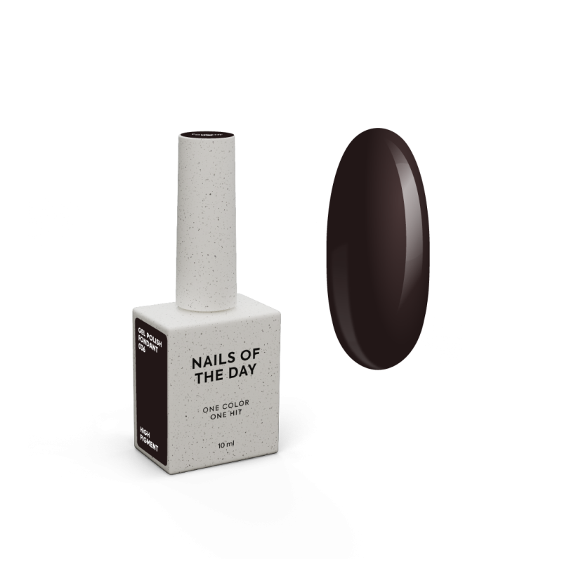 Esmalte semipermanente Fondant 036, Marrón Oscuro, 10ml