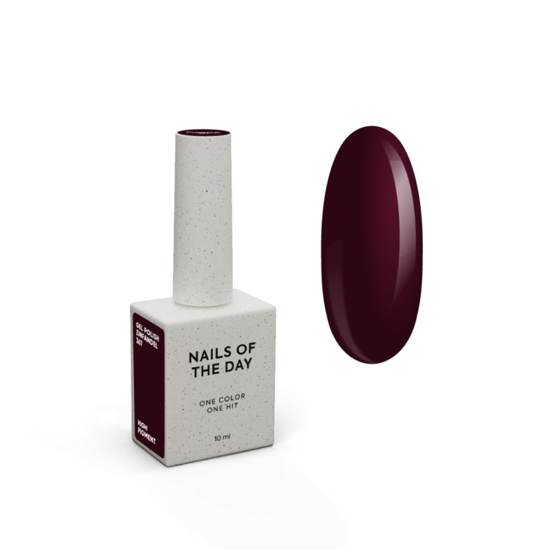 Esmalte semipermanente Zinfandel 367, Burdeos Oscuro, 10ml