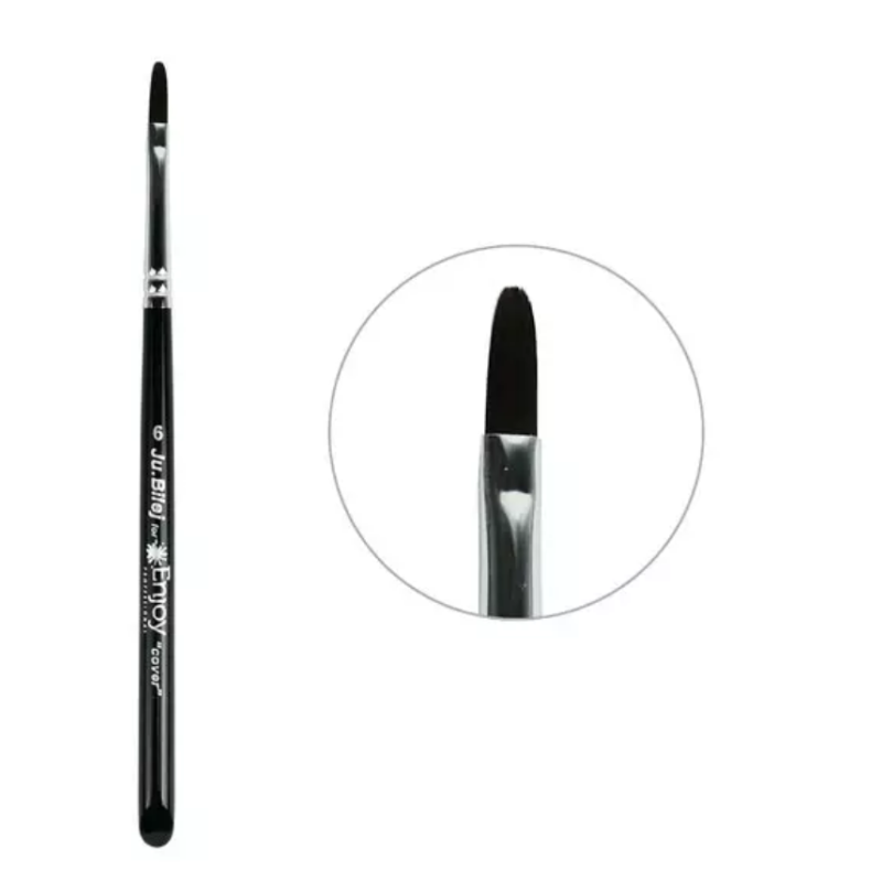 Roubloff Pincel Enjoy  Cover Ju.Bilej, mezcla sintética de marta y cereza ovalada  №6