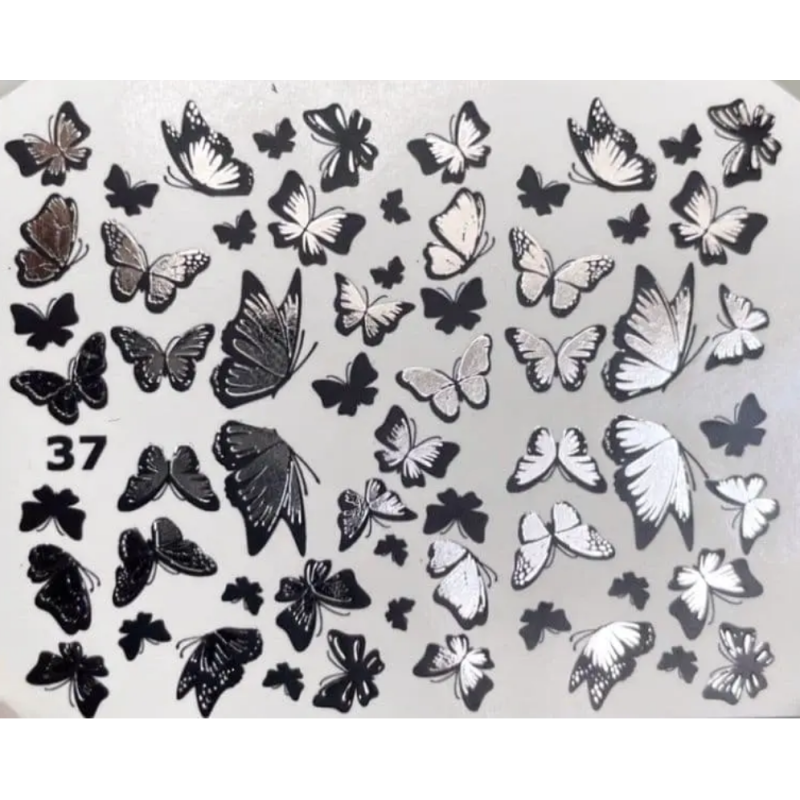 Pegatina al agua metalizada 37C