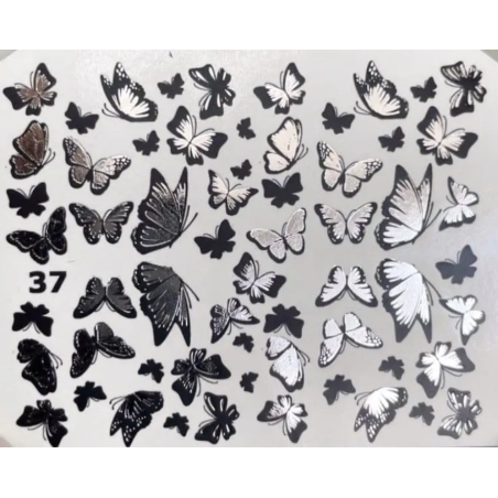 Pegatina al agua metalizada 37C