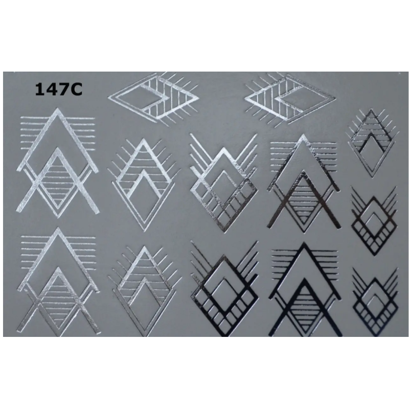 Pegatina al agua metalizada 147C