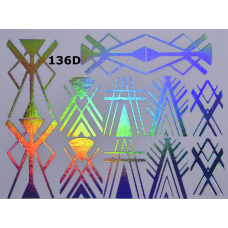 Pegatina al agua metalizada 136D