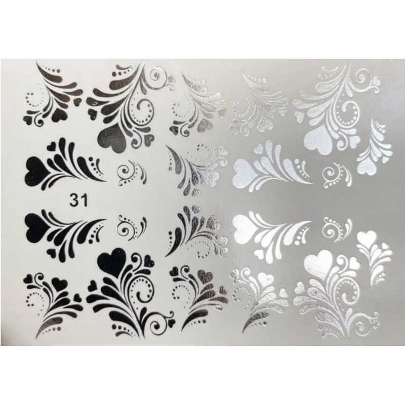 Pegatina al agua metalizada 31C