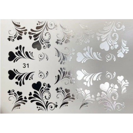 Pegatina al agua metalizada 31C