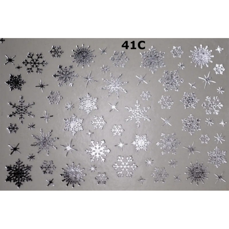 Pegatina al agua para navidad metalizada 41C