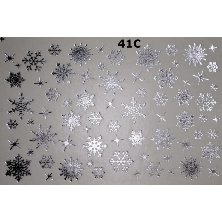 Pegatina al agua para navidad metalizada 41C