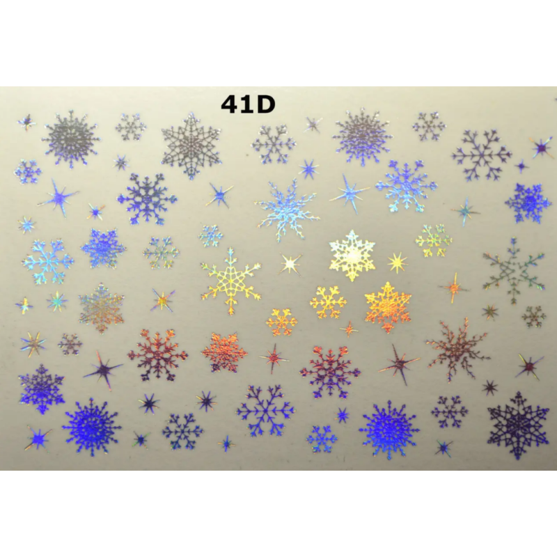 Pegatina al agua para navidad metalizada 41D