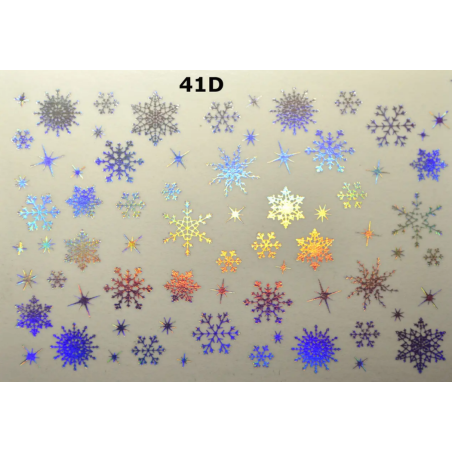 Pegatina al agua para navidad metalizada 41D