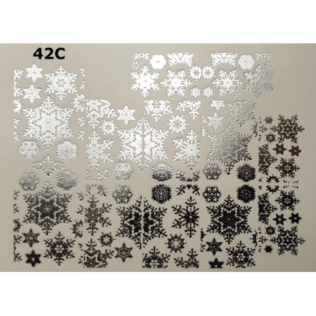 Pegatina al agua para navidad metalizada 42C