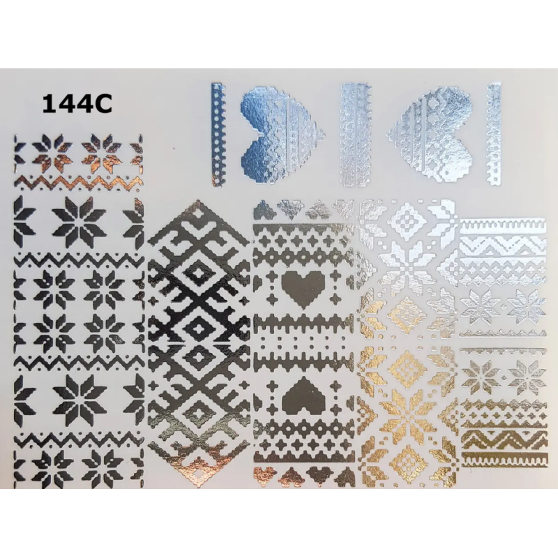 Pegatina al agua metalizada 144C