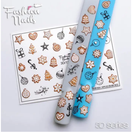 Pegatina al agua para navidad 3D-137