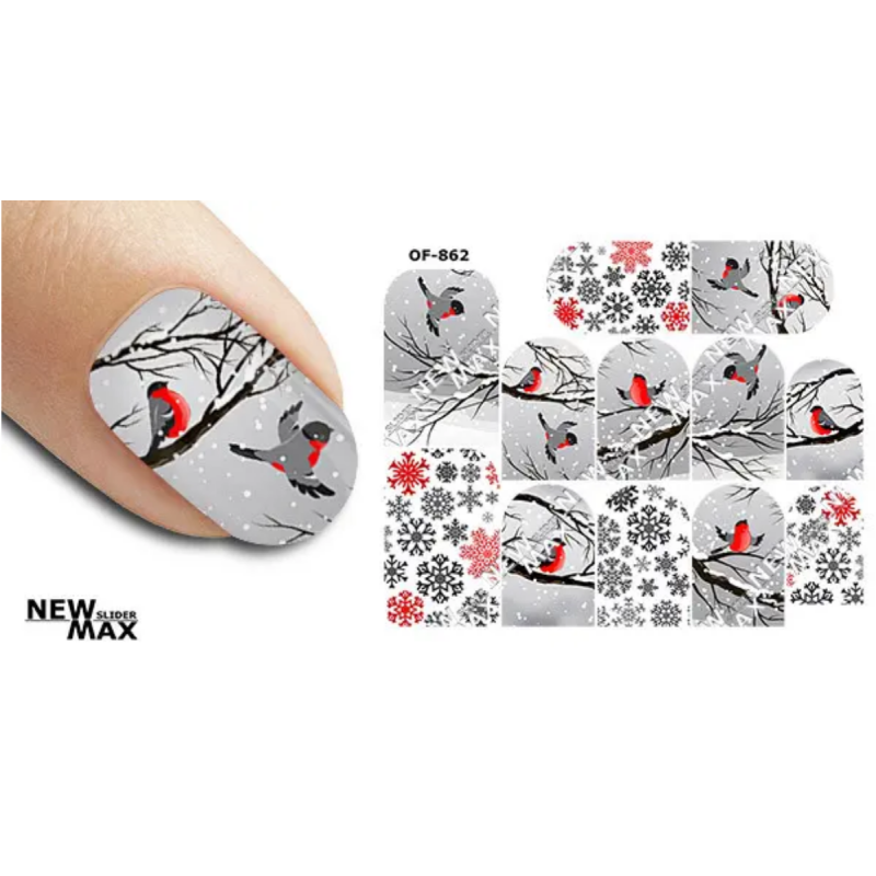 Pegatina al agua para navidad OF-862