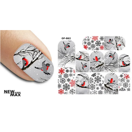 Pegatina al agua para navidad OF-862