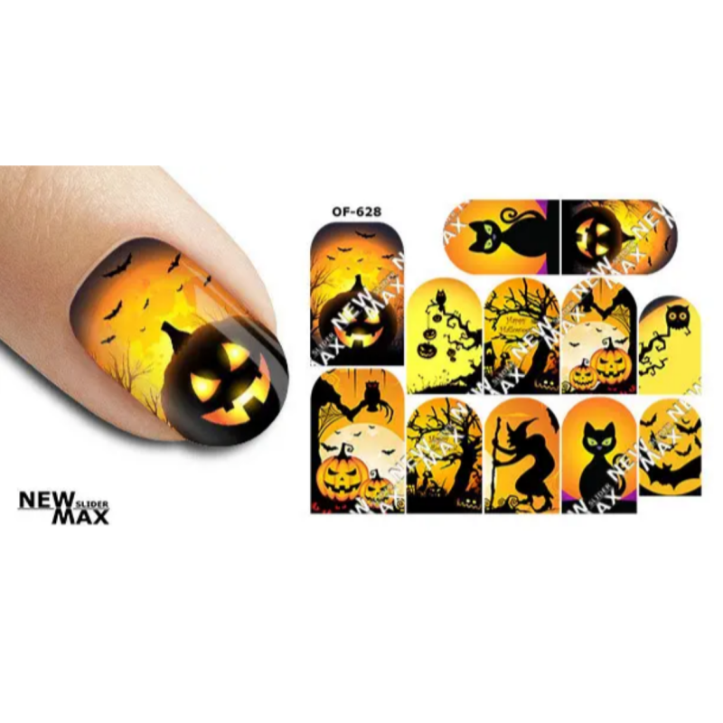 Pegatina al agua para uña entera, OF-628