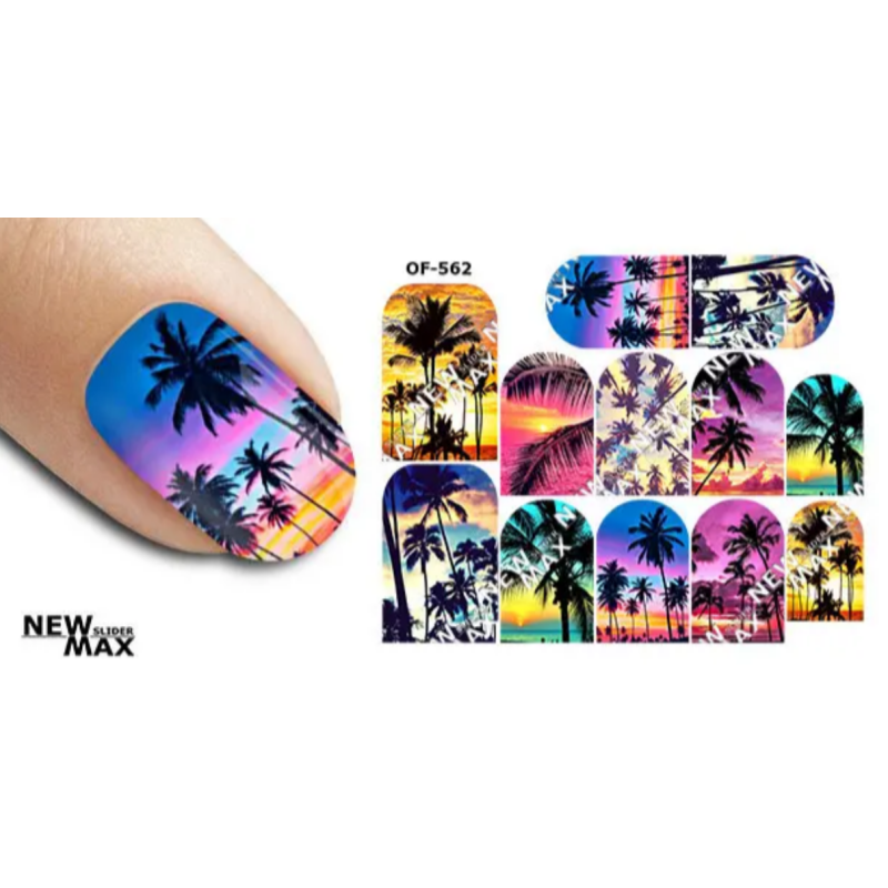 Pegatina al agua para uña entera, OF-562