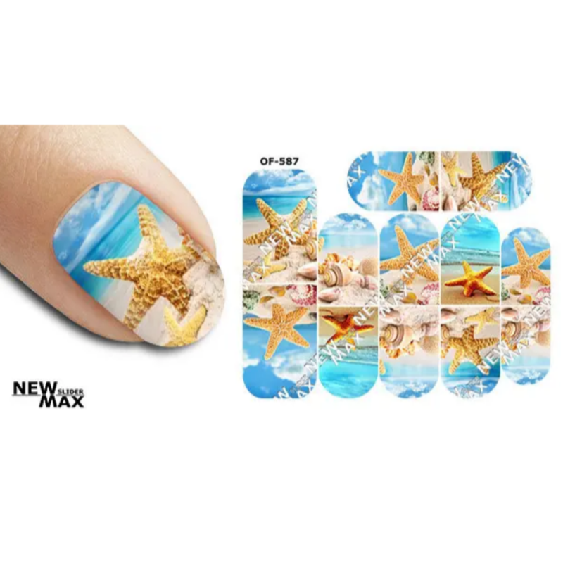 Pegatina al agua para uña entera, OF-587