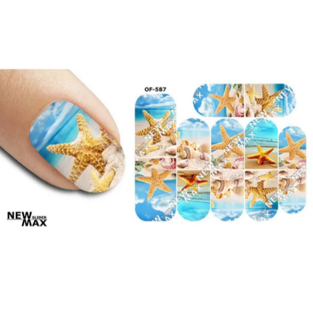 Pegatina al agua para uña entera, OF-587