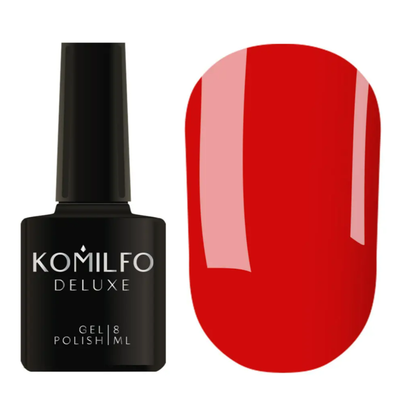 Esmalte semipermanente R001 Rior Komilfo, Rojo Clásico, 8 ml