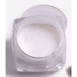 Polvo acrílico Komilfo 004 Diamond Glitter blanco con partículas brillantes, 3 g
