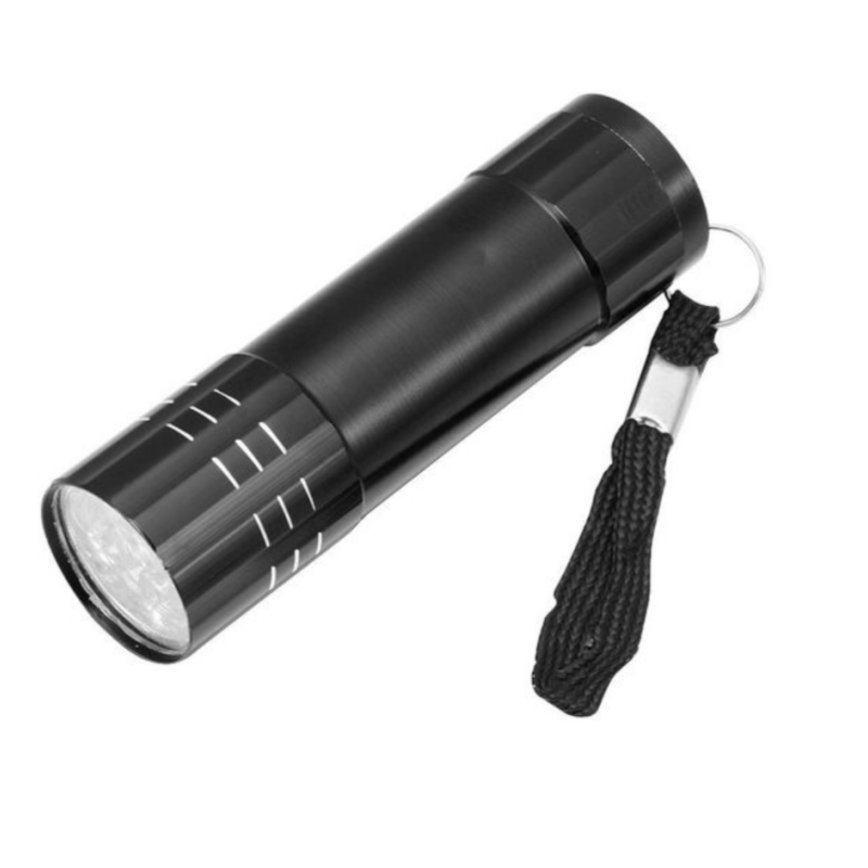 Lámpara LED/UV Linterna, 9W, negro