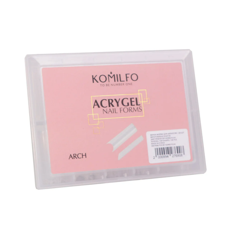 Tips Moldes para Construcción de Uñas Sistema dual Komilfo Reutilizables, Arco 120uds