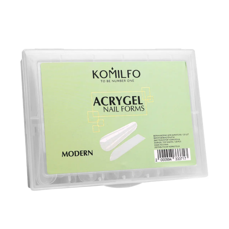 Tips Moldes para Construcción de Uñas Sistema dual Komilfo Reutilizables, Modern 120uds