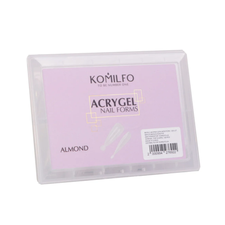 Tips Moldes para Construcción de Uñas Sistema dual Komilfo Reutilizables, Almendra, 120uds