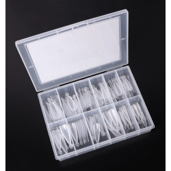 Tips Moldes para Construcción de Uñas Sistema dual Komilfo Reutilizables, Almendra, 120uds