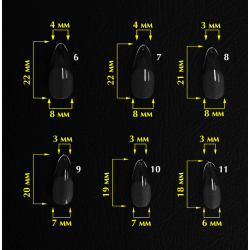Tips Moldes SOFAST NAIL FORMS Komilfo  Almendra, 240uds