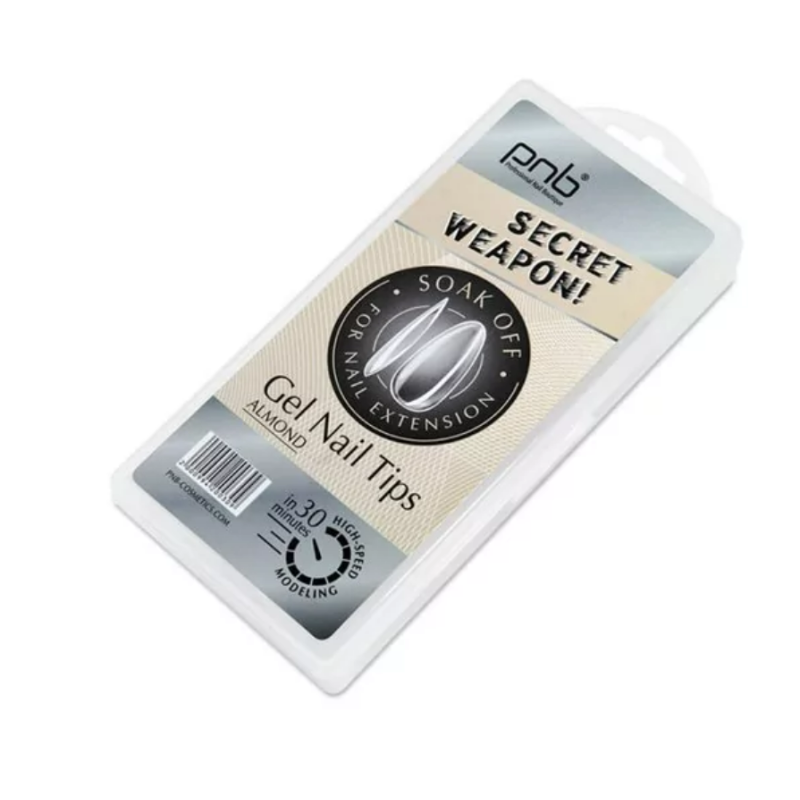 Tips De Gel  SOAK OFF PNB, Almendra, 240uds., 10 Medidas