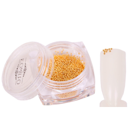 Micro bolitas caviar (metálicas) Komilfo, dorado 0,8mm., 6gr