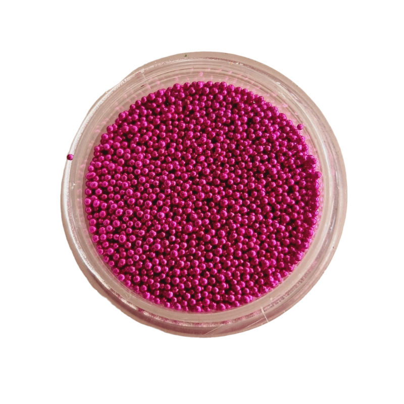 Micro bolitas caviar (metálicas) rosa,  0,6-0,8 mm