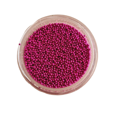 Micro bolitas caviar (metálicas) rosa,  0,6-0,8 mm