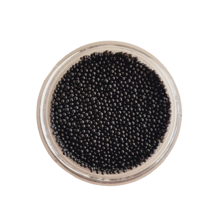 Micro bolitas caviar (metálicas) Negro,  06-08mm