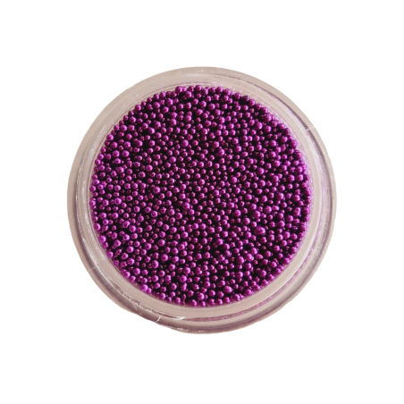 Micro bolitas caviar (metálicas) Violeta,  06-08mm
