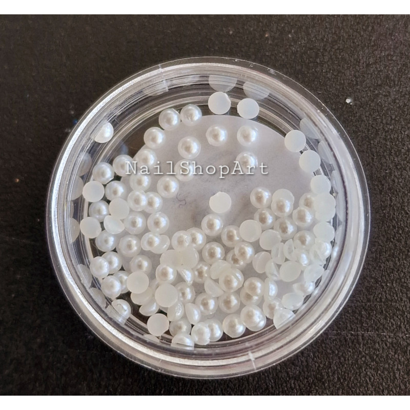 Perlas 01, Blanco Roto, 2mm