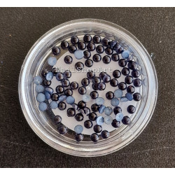 Perlas 03, Negro, 2mm