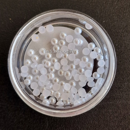 Perlas 10,  Blanco, 2mm