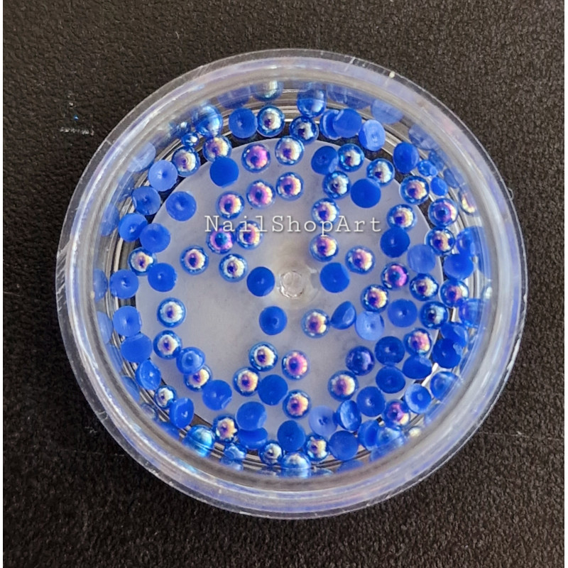 Perlas de Nácar 10, Azul, 2mm