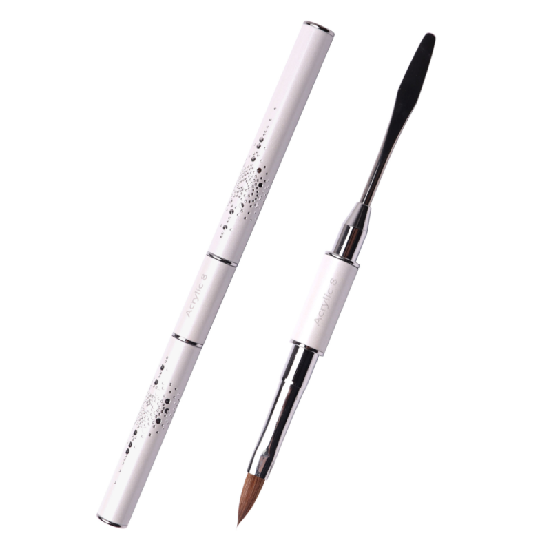 Pincel Doble Metall Spatula/Acrylico 8 (Kolinsky), Komilfo