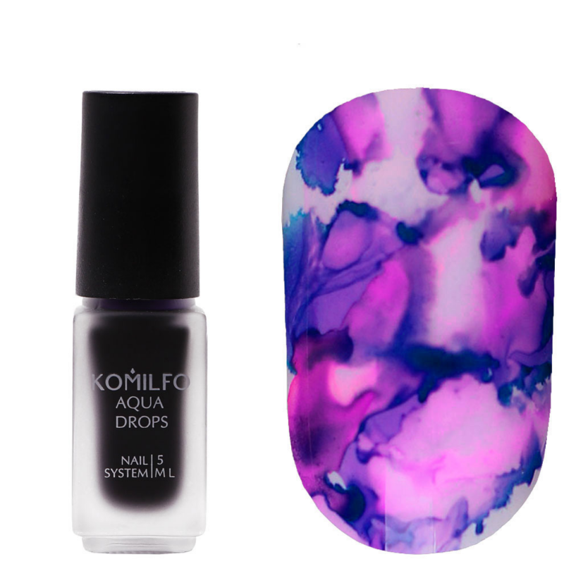 Pintura Efecto Acuarela Liquida, Aqua Drops Komilfo, Púrpura Nº008, 5ml