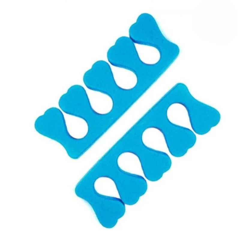 Separadores de dedos suaves, YRE, Azul, 120 uds (60 pares)