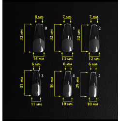 Tips Moldes SOFAST NAIL FORMS Komilfo  Ballerina Long, 240uds