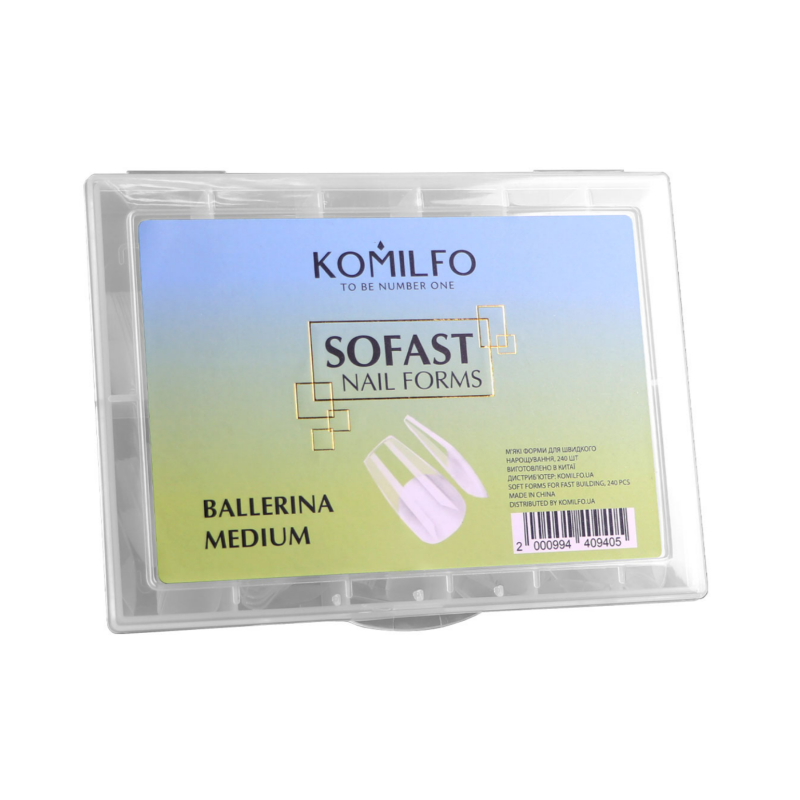 Tips Moldes SOFAST NAIL FORMS Komilfo  Ballerina Medium, 240uds