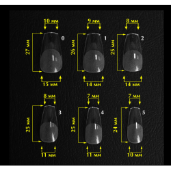 Tips Moldes SOFAST NAIL FORMS Komilfo  Ballerina Medium, 240uds