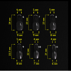 Tips Moldes SOFAST NAIL FORMS Komilfo  Ballerina Medium, 240uds