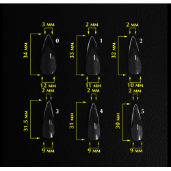 Tips Moldes SOFAST NAIL FORMS Komilfo  Stiletto, 240uds