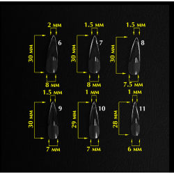 Tips Moldes SOFAST NAIL FORMS Komilfo  Stiletto, 240uds