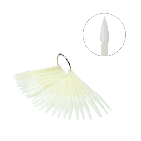 Paleta Muestrario Con Aro, Stiletto , Natural, 50uds